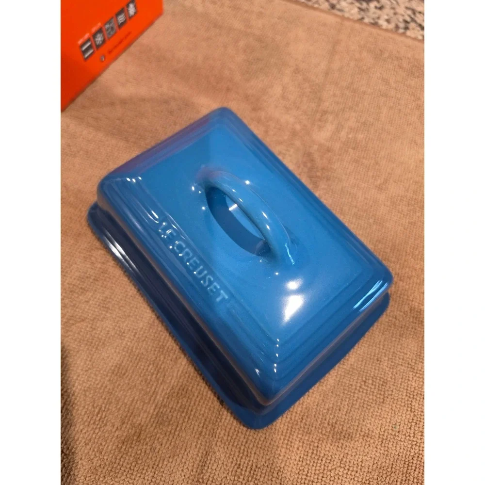 Le Creuset Marseille Blue Stoneware Butter Dish Lid only